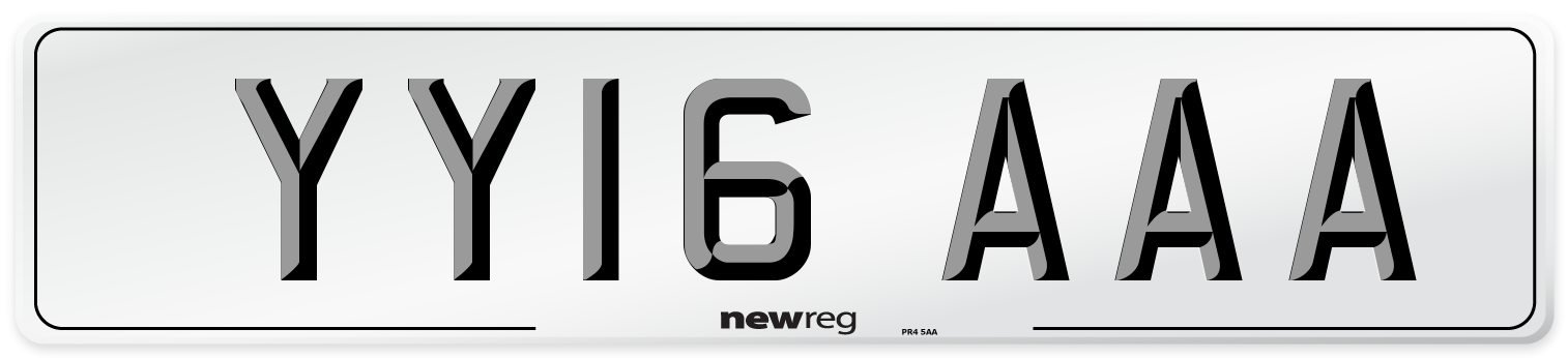YY16 AAA Number Plate from New Reg
